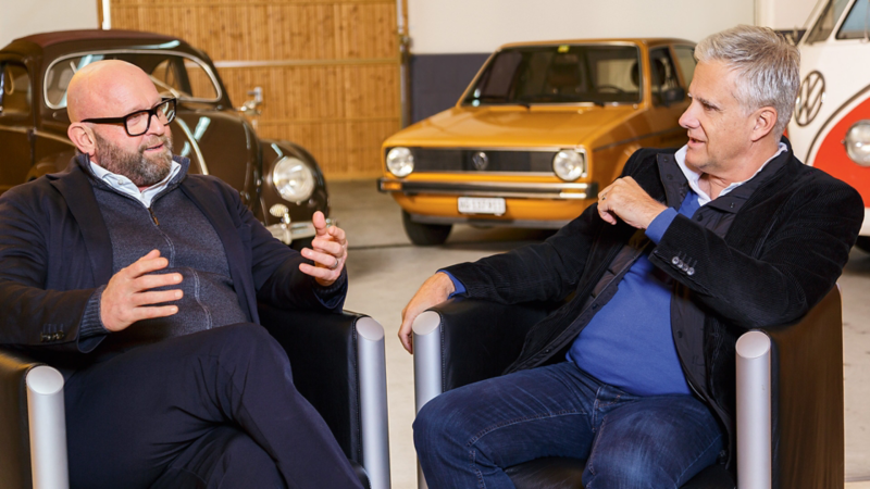 Claude Gregorini und Dino Graf diskutieren