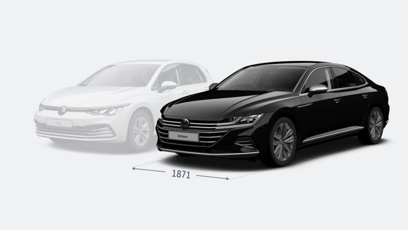 Arteon and gold comparison front