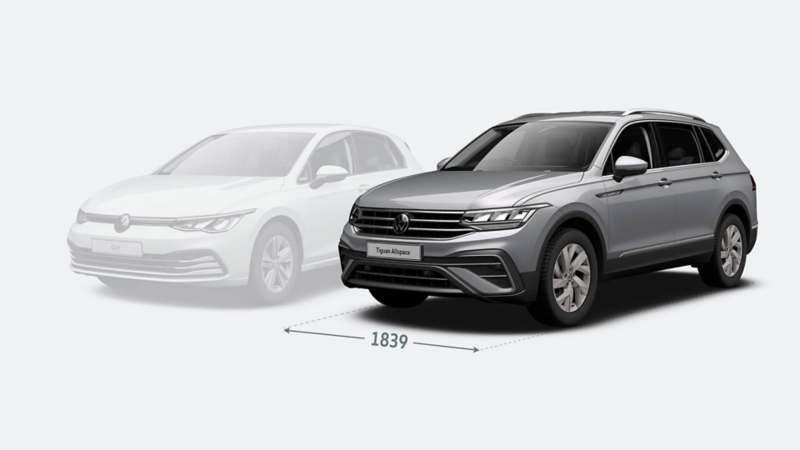 Tiguan Allspace and golf comparison front