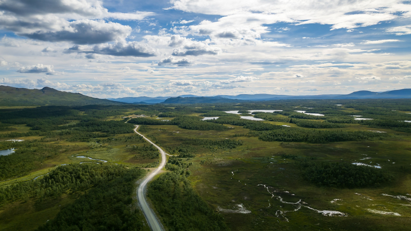 Eine Landschaftsaufnahme von Schweden.