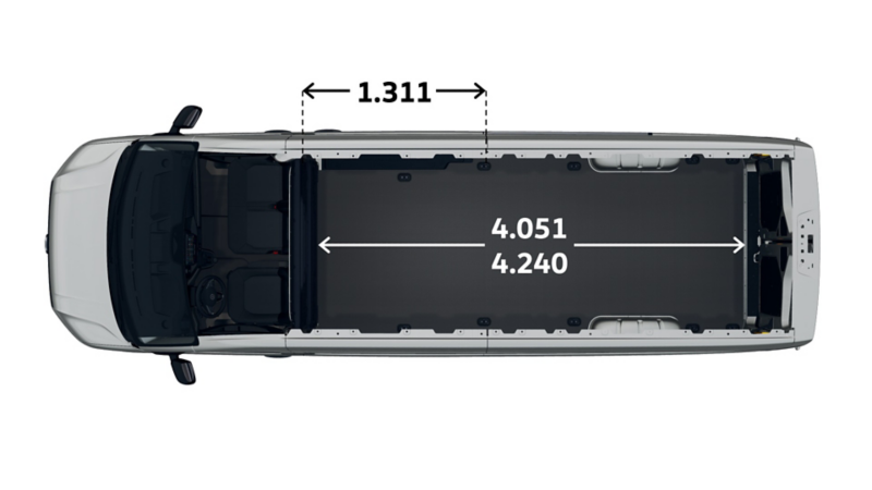 VW Crafter Skåp med högt tak och långt axelavstånd L4H3