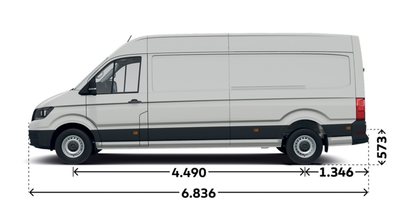 VW Crafter Skåp med högt tak och långt axelavstånd L4H3