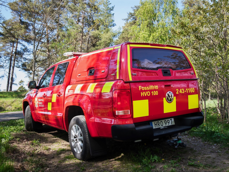 En VW Amarok utrustad för Räddningstjänsten