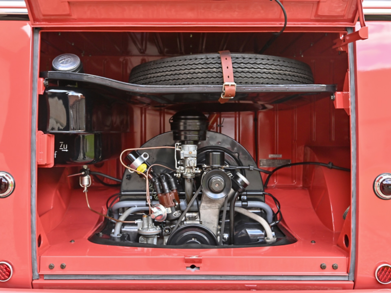 En luftkyld boxermotor på en T1 Samba