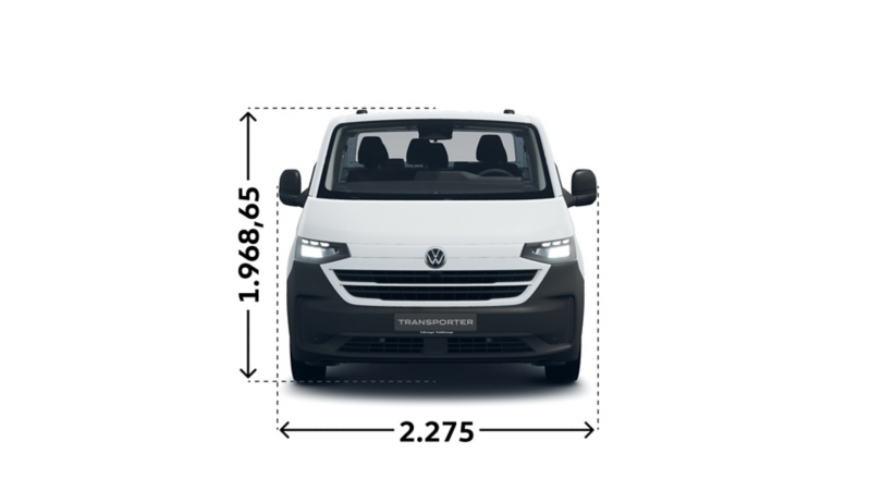 En VW Pickup Dubbelhytt framifrån