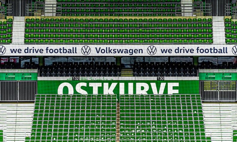 Leeres Stadionplätze bei Werder Bremen