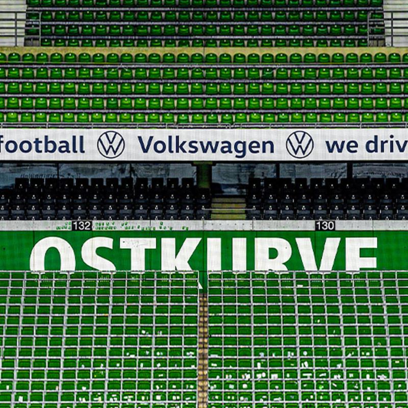 Leeres Stadionplätze bei Werder Bremen