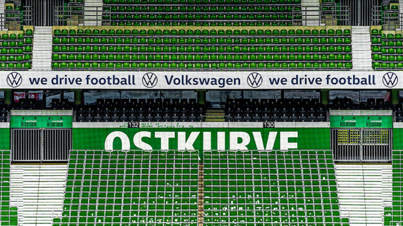 Leeres Stadionplätze bei Werder Bremen