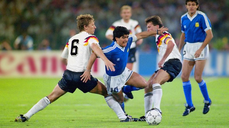 Guido Buchwald, Diego Maradona, Lothar Matthäus, WM 1990