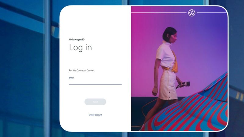 Log into the myVolkswagen user area