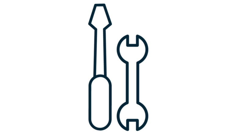 an icon of two leaves attached to a charger