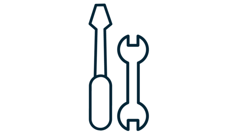 an icon of two leaves attached to a charger