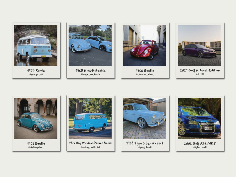 70 Years of Volkswagen Competition, Vintage Volkswagen collection