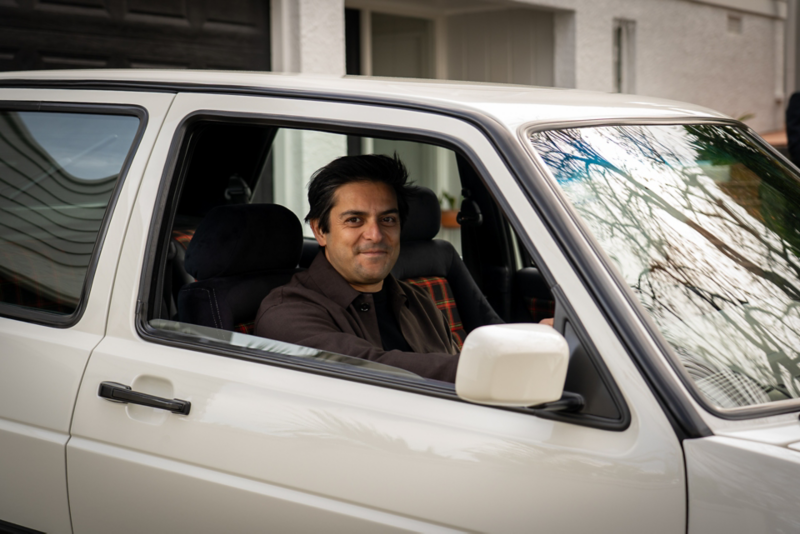 Omar in his Golf GTI Mk2 