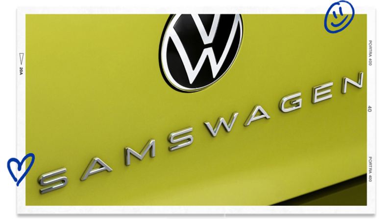 VW logo showing a personal YourWagen nameplate