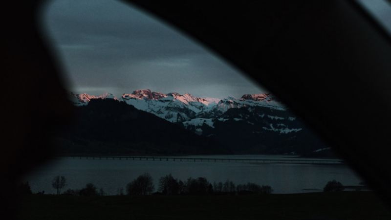 Immagine del lago Sihl al buio