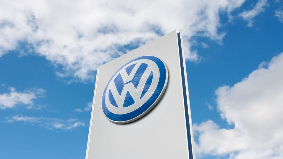 Volkswagen Säule mit Logo